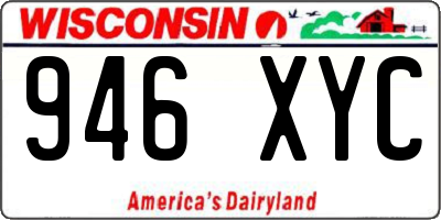 WI license plate 946XYC