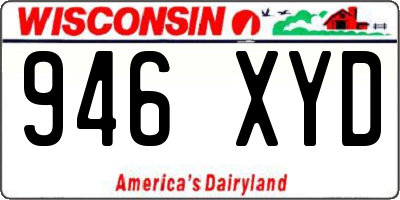 WI license plate 946XYD