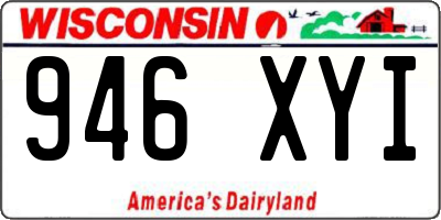 WI license plate 946XYI