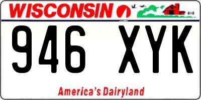 WI license plate 946XYK