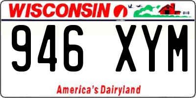 WI license plate 946XYM