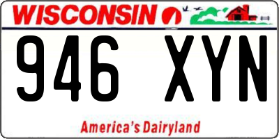 WI license plate 946XYN