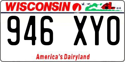 WI license plate 946XYO