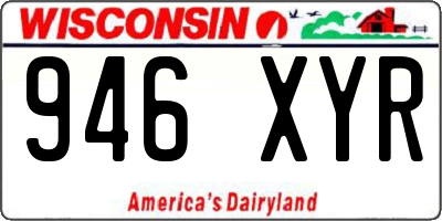 WI license plate 946XYR