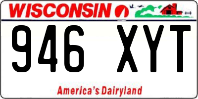 WI license plate 946XYT