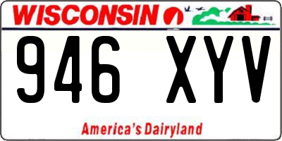 WI license plate 946XYV