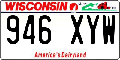 WI license plate 946XYW