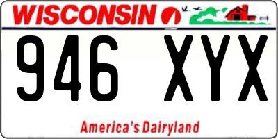 WI license plate 946XYX