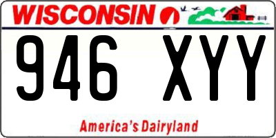 WI license plate 946XYY