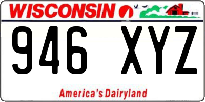 WI license plate 946XYZ