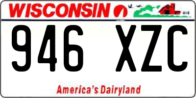 WI license plate 946XZC