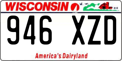 WI license plate 946XZD