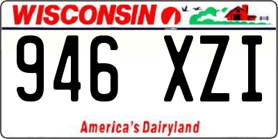 WI license plate 946XZI