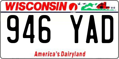 WI license plate 946YAD