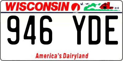 WI license plate 946YDE