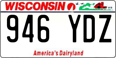 WI license plate 946YDZ