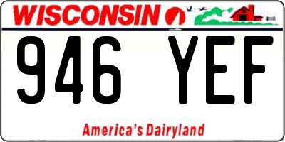 WI license plate 946YEF