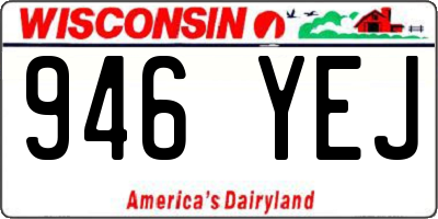 WI license plate 946YEJ