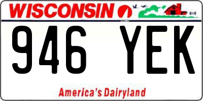 WI license plate 946YEK