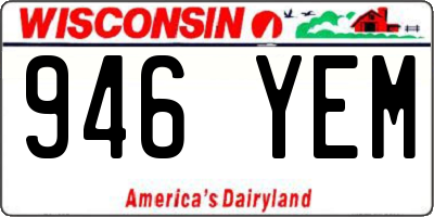 WI license plate 946YEM