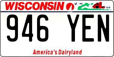 WI license plate 946YEN