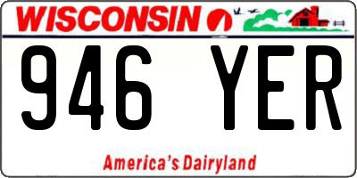 WI license plate 946YER