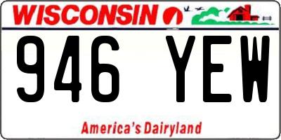 WI license plate 946YEW
