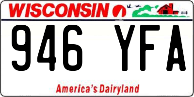 WI license plate 946YFA