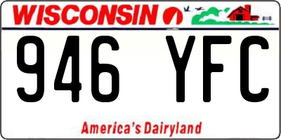 WI license plate 946YFC