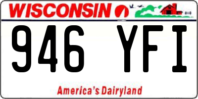 WI license plate 946YFI