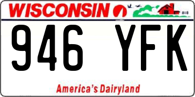 WI license plate 946YFK