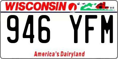WI license plate 946YFM