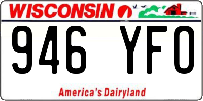 WI license plate 946YFO