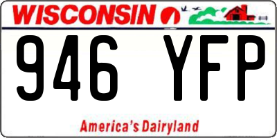 WI license plate 946YFP