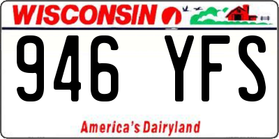 WI license plate 946YFS