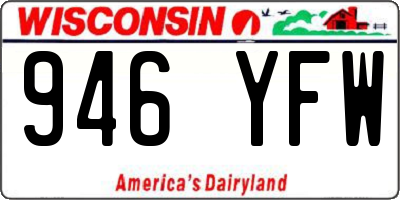 WI license plate 946YFW