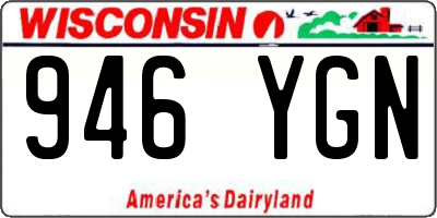 WI license plate 946YGN