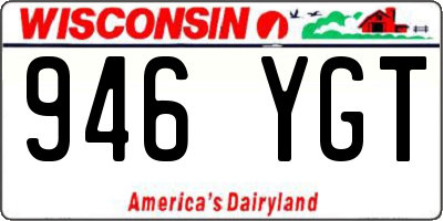 WI license plate 946YGT