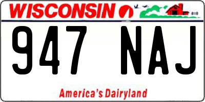 WI license plate 947NAJ