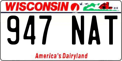 WI license plate 947NAT