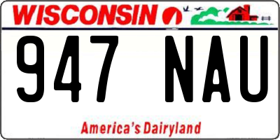 WI license plate 947NAU