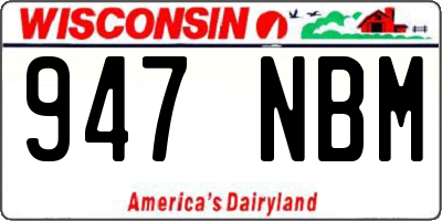 WI license plate 947NBM
