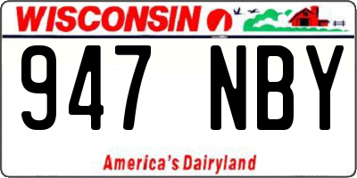 WI license plate 947NBY