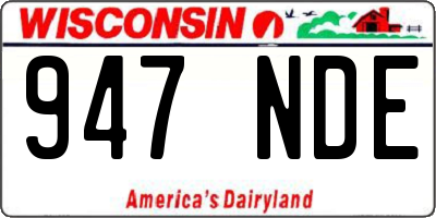 WI license plate 947NDE
