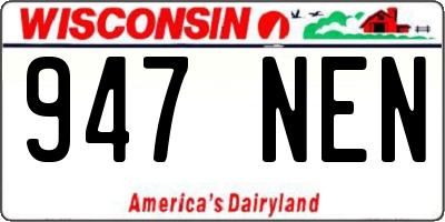 WI license plate 947NEN