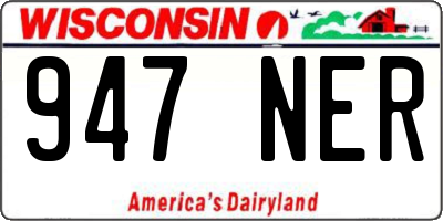 WI license plate 947NER