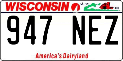 WI license plate 947NEZ