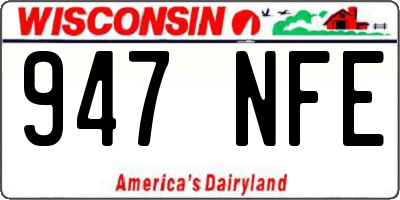 WI license plate 947NFE
