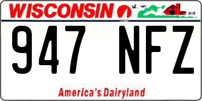 WI license plate 947NFZ