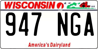 WI license plate 947NGA